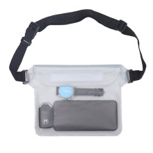 Clear PVC Transparent Portable Cell Phone Waterproof Beach Fanny Pack Waist bag